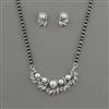 American Diamond Classic Mangalsutra with Rhodium Plating 2 Tone Plating
