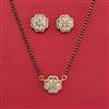 American Diamond Classic Mangalsutra with Rhodium Plating 2 Tone Plating