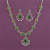 American Diamond Classic Necklace with 2 Tone Plating