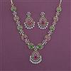 American Diamond Classic Necklace with 2 Tone Plating