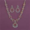 American Diamond Classic Necklace with 2 Tone Plating