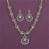 American Diamond Classic Necklace with 2 Tone Plating