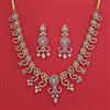 American Diamond Classic Necklace with 2 Tone Plating