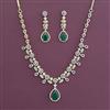 American Diamond Classic Necklace with 2 Tone Plating