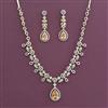 American Diamond Classic Necklace with 2 Tone Plating