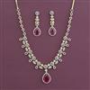 American Diamond Classic Necklace with 2 Tone Plating