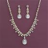 American Diamond Classic Necklace with 2 Tone Plating