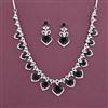 American Diamond Classic Necklace with Rhodium Plating