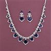 American Diamond Classic Necklace with Rhodium Plating