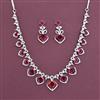 American Diamond Classic Necklace with Rhodium Plating