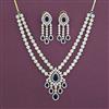 American Diamond Classic Necklace with 2 Tone Plating