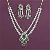 American Diamond Classic Necklace with 2 Tone Plating