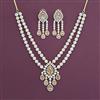 American Diamond Classic Necklace with 2 Tone Plating