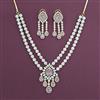American Diamond Classic Necklace with 2 Tone Plating