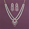American Diamond Classic Necklace with 2 Tone Plating