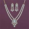 American Diamond Classic Necklace with 2 Tone Plating