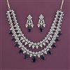 American Diamond Classic Necklace with Mehndi Plating
