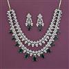 American Diamond Classic Necklace with Mehndi Plating