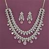 American Diamond Classic Necklace with Mehndi Plating