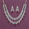 American Diamond Classic Necklace with Mehndi Plating