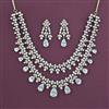 American Diamond Classic Necklace with Mehndi Plating