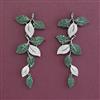 American Diamond Long Earring with Black Plating