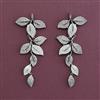 American Diamond Long Earring with Black Plating