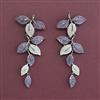 American Diamond Long Earring with Black Plating