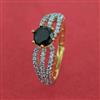 American Diamond Adjustable Ring with 2 Tone Plating
