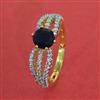 American Diamond Adjustable Ring with 2 Tone Plating