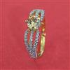 American Diamond Adjustable Ring with 2 Tone Plating