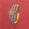 American Diamond Adjustable Ring with 2 Tone Plating