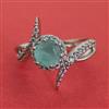 American Diamond Adjustable Ring with Rhodium Plating