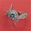American Diamond Adjustable Ring with Rhodium Plating