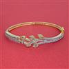 American Diamond Openable kada with Rhodium Plating 2 Tone Plating