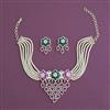 American Diamond Choker Necklace with Carat Plating