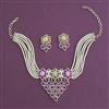 American Diamond Choker Necklace with Carat Plating