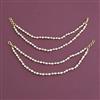 American Diamond Classic Ear Chain with Rhodium Plating 2 Tone Plating