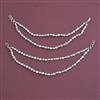 American Diamond Classic Ear Chain with Rhodium Plating 2 Tone Plating