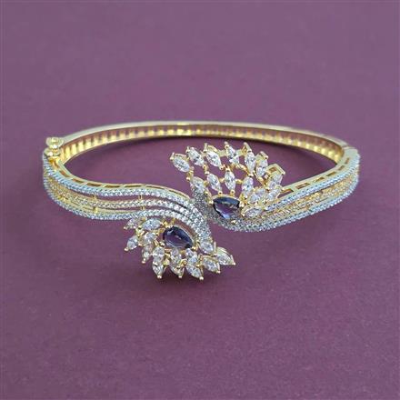 American Diamond Openable kada with 2 Tone Plating