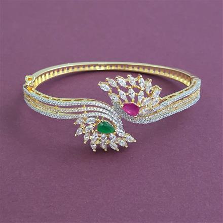 American Diamond Openable kada with 2 Tone Plating