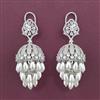 American Diamond Jhumki with Rhodium Plating Carat Plating