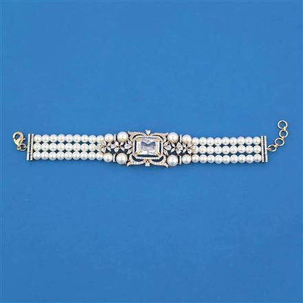 American Diamond Adjustable Bracelet with Carat Plating