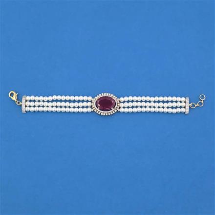 American Diamond Adjustable Bracelet with Carat Plating