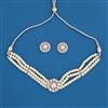 American Diamond Choker Necklace with Rhodium Plating