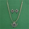 American Diamond Classic Pendant Set with Mehndi Plating