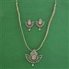 American Diamond Classic Pendant Set with Mehndi Plating