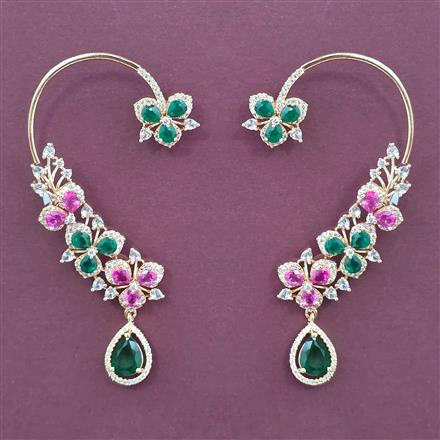 American Diamond Earcuff with Carat Plating