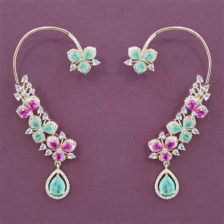 American Diamond Earcuff with Carat Plating