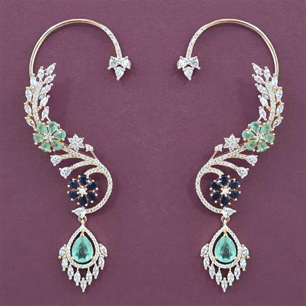 American Diamond Earcuff with Carat Plating